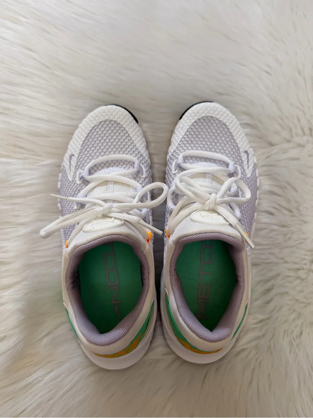 Nike Free Metcon 4 White w/Mint Mesh Running Sneakers Sz 6.5